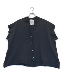 BEARDSLEY（ビアズリー）の古着「半袖ポンチョカーディガン」｜ブラック