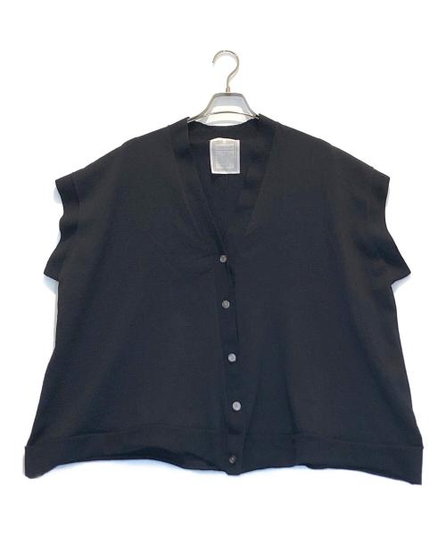 BEARDSLEY（ビアズリー）BEARDSLEY (ビアズリー) 半袖ポンチョカーディガン ブラック サイズ:Freeの古着・服飾アイテム