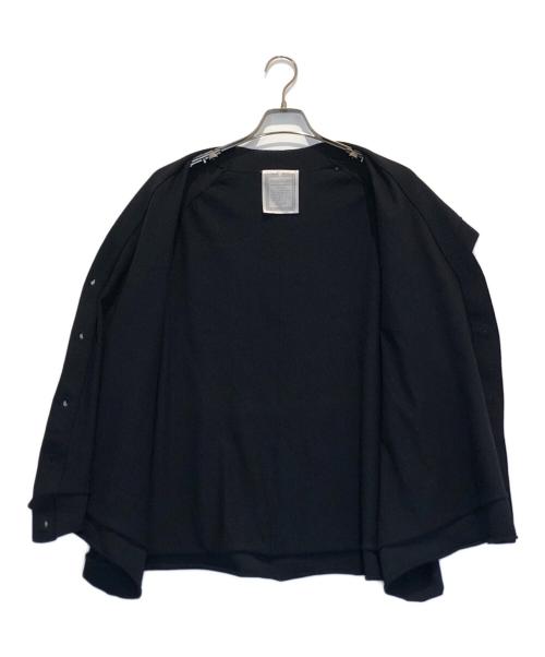 BEARDSLEY（ビアズリー）BEARDSLEY (ビアズリー) 半袖ポンチョカーディガン ブラック サイズ:Freeの古着・服飾アイテム