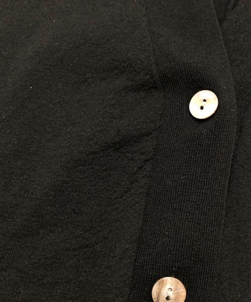 BEARDSLEY（ビアズリー）BEARDSLEY (ビアズリー) 半袖ポンチョカーディガン ブラック サイズ:Freeの古着・服飾アイテム