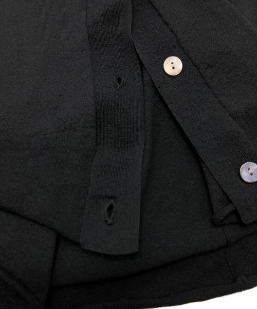 BEARDSLEY（ビアズリー）BEARDSLEY (ビアズリー) 半袖ポンチョカーディガン ブラック サイズ:Freeの古着・服飾アイテム