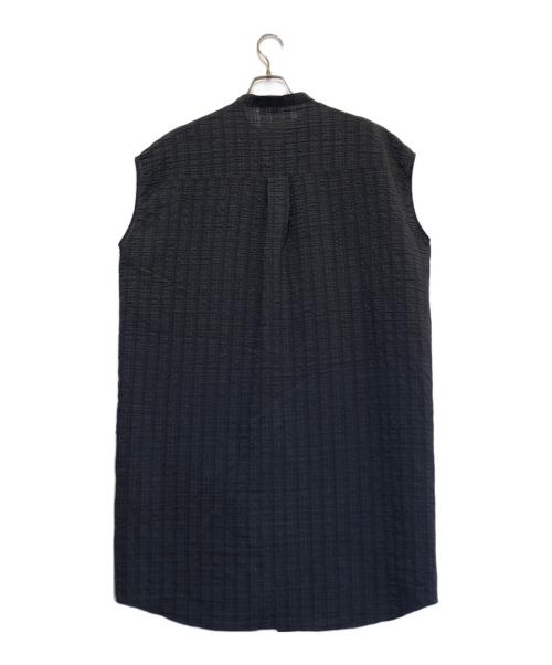 BEARDSLEY（ビアズリー）BEARDSLEY (ビアズリー) シアーランダムチェックシャツワンピース グレー サイズ:Freeの古着・服飾アイテム