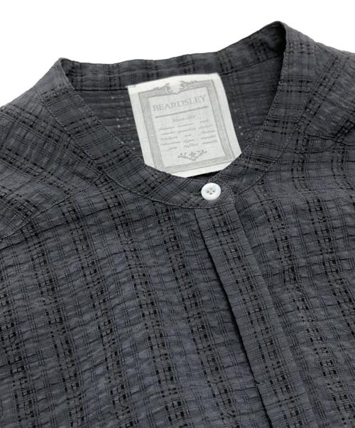 BEARDSLEY（ビアズリー）BEARDSLEY (ビアズリー) シアーランダムチェックシャツワンピース グレー サイズ:Freeの古着・服飾アイテム