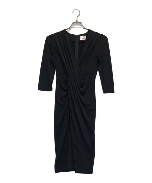 kay me（ケイミー）kay me (ケイミー) カシュクール ヴィーナスワンピース ブラック サイズ:7(Sサイズ)の古着・服飾アイテム