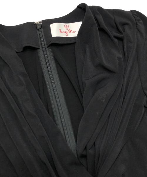 kay me（ケイミー）kay me (ケイミー) カシュクール ヴィーナスワンピース ブラック サイズ:7(Sサイズ)の古着・服飾アイテム