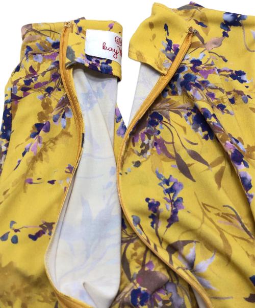 kay me（ケイミー）kay me (ケイミー) ゴールドハーベスト ギャザーワンピース イエロー サイズ:7(Sサイズ)の古着・服飾アイテム
