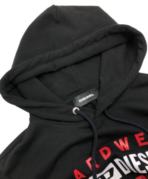DIESEL（ディーゼル）DIESEL (ディーゼル) ロゴパーカー ブラック サイズ:Mの古着・服飾アイテム