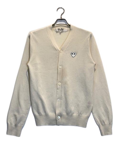 PLAY COMME des GARCONS（プレイコムデギャルソン）PLAY COMME des GARCONS (プレイコムデギャルソン) カーディガン アイボリー サイズ:Mの古着・服飾アイテム