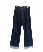 SUBLATIONSサブレーションズ）の古着「2TUCK WIDE DENIM PANTS」｜インディゴ