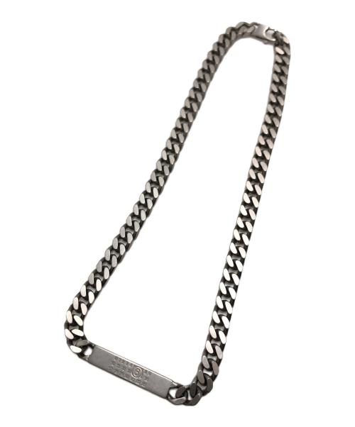 MM6 Maison Margiela（エムエムシックスメゾンマルジェラ）MM6 Maison Margiela (エムエムシックスメゾンマルジェラ) ナンバリングロゴ チェーンネックレス シルバー サイズ:表記なしの古着・服飾アイテム