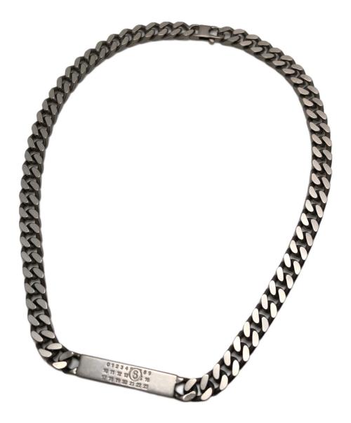 MM6 Maison Margiela（エムエムシックスメゾンマルジェラ）MM6 Maison Margiela (エムエムシックスメゾンマルジェラ) ナンバリングロゴ チェーンネックレス シルバー サイズ:表記なしの古着・服飾アイテム