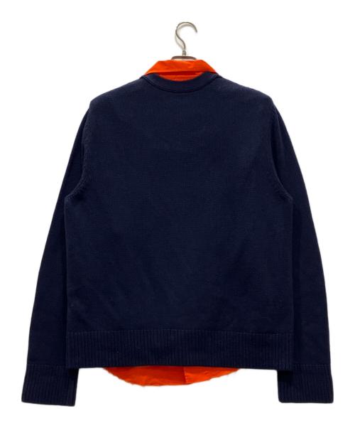 DSQUARED2（ディースクエアード）DSQUARED2 (ディースクエアード) フェイクレイヤードシャツ ニットカーディガン ネイビー サイズ:Ⅼの古着・服飾アイテム