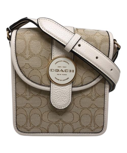 COACH（コーチ）COACH (コーチ) クロスボディ シグネチャー ショルダーバッグ ベージュ サイズ:表記なしの古着・服飾アイテム