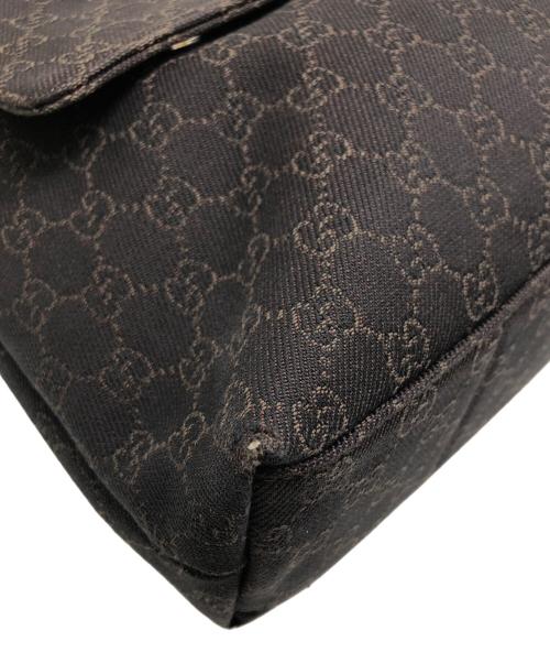 GUCCI（グッチ）GUCCI (グッチ) GGキャンバス ショルダーバッグ ブラウンの古着・服飾アイテム