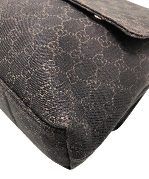 GUCCI（グッチ）GUCCI (グッチ) GGキャンバス ショルダーバッグ ブラウンの古着・服飾アイテム