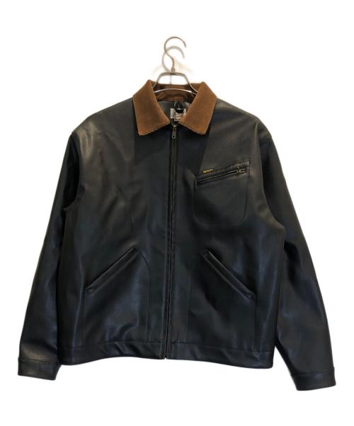 BACKERS（バッカーズ）BACKERS (バッカーズ) フェイクレザージャケット ブラック サイズ:Mの古着・服飾アイテム