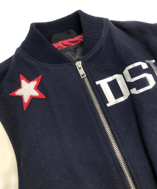 DIESEL（ディーゼル）DIESEL (ディーゼル) 袖レザーグラフィックスタジャン サイズ:Sの古着・服飾アイテム