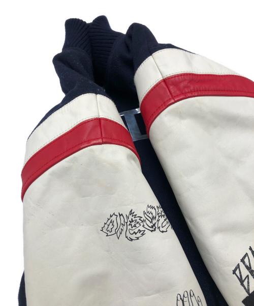 DIESEL（ディーゼル）DIESEL (ディーゼル) 袖レザーグラフィックスタジャン サイズ:Sの古着・服飾アイテム