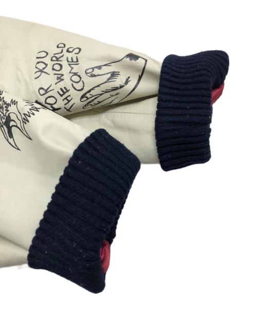 DIESEL（ディーゼル）DIESEL (ディーゼル) 袖レザーグラフィックスタジャン サイズ:Sの古着・服飾アイテム