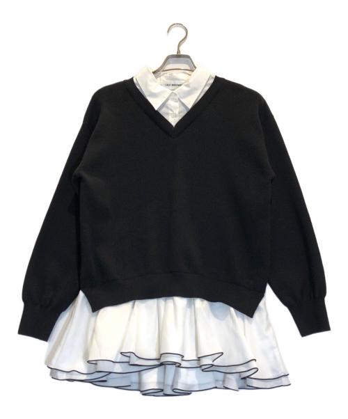 Lily Brown（リリーブラウン）Lily Brown (リリーブラウン) シャツドッキングワンピース ブラック サイズ:ＦＲＥＥの古着・服飾アイテム