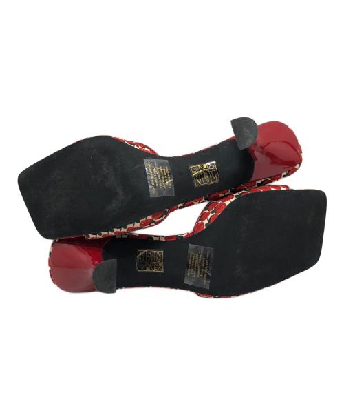 Jeffrey Campbell（ジェフリーキャンベル）Jeffrey Campbell (ジェフリーキャンベル) SWEET-ON-U サンダル レッド サイズ:サイズ8(25CM相当)の古着・服飾アイテム