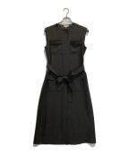 DRESSTERIORドレステリア）の古着「ウォッシャブルツイードライクワンピース」｜ブラウン