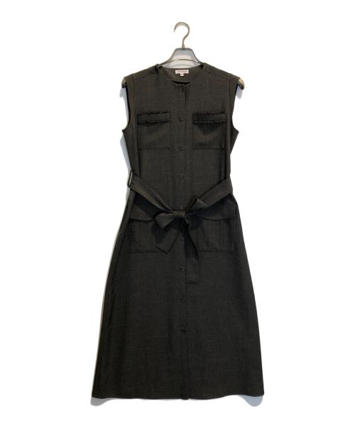 DRESSTERIOR（ドレステリア）DRESSTERIOR (ドレステリア) ウォッシャブルツイードライクワンピース ブラウン サイズ:38の古着・服飾アイテム