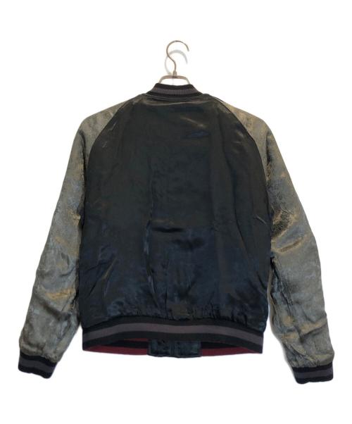 花旅楽団（ハナタビガクダン）花旅楽団 (ハナタビガクダン) 鳳凰刺繍スカジャンリバーシブル ブラック サイズ:Sの古着・服飾アイテム