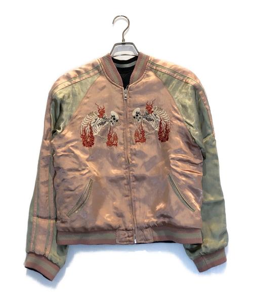 花旅楽団（ハナタビガクダン）花旅楽団 (ハナタビガクダン) スカジャン ブラック サイズ:Sの古着・服飾アイテム