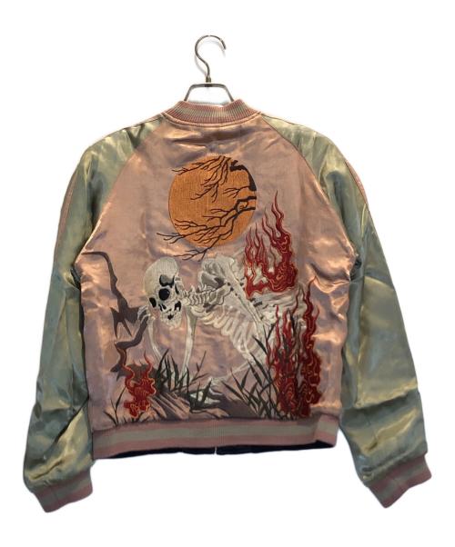 花旅楽団（ハナタビガクダン）花旅楽団 (ハナタビガクダン) スカジャン ブラック サイズ:Sの古着・服飾アイテム