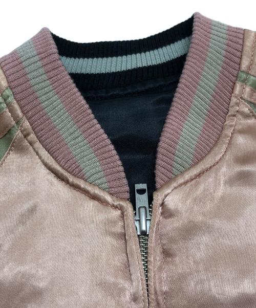 花旅楽団（ハナタビガクダン）花旅楽団 (ハナタビガクダン) スカジャン ブラック サイズ:Sの古着・服飾アイテム