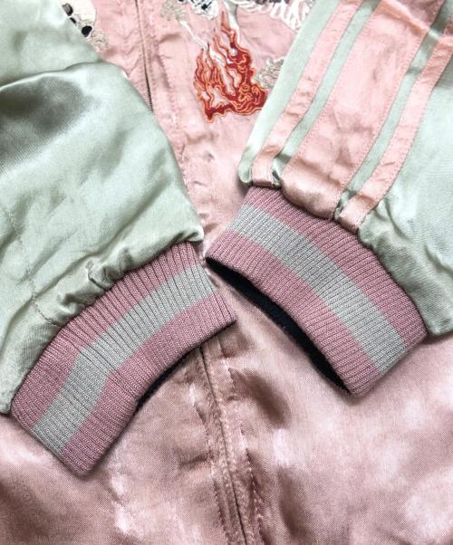 花旅楽団（ハナタビガクダン）花旅楽団 (ハナタビガクダン) スカジャン ブラック サイズ:Sの古着・服飾アイテム