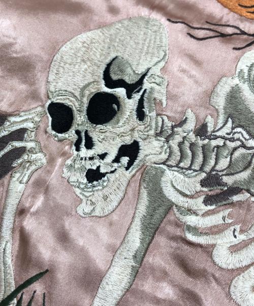 花旅楽団（ハナタビガクダン）花旅楽団 (ハナタビガクダン) スカジャン ブラック サイズ:Sの古着・服飾アイテム