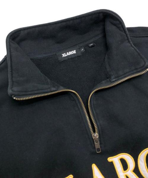 X-LARGE（エクストララージ）X-LARGE (エクストララージ) ハーフジップスウェット ブラック サイズ:Lの古着・服飾アイテム