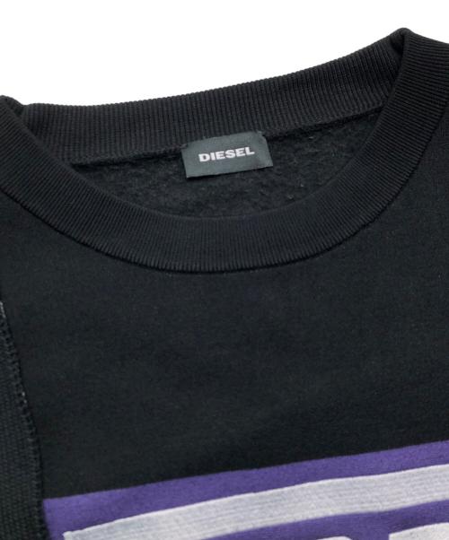 DIESEL（ディーゼル）DIESEL (ディーゼル) 切替スウェット ブラック サイズ:XLの古着・服飾アイテム