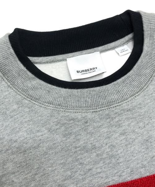 BURBERRY LONDON（バーバリーロンドン）BURBERRY LONDON (バーバリーロンドン) パイルロゴトレーナー グレー サイズ:164/14Yの古着・服飾アイテム