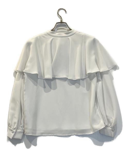 CELFORD（セルフォード）CELFORD (セルフォード) ボウタイ付きケープブラウス ホワイト サイズ:36の古着・服飾アイテム