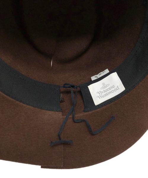 Vivienne Westwood（ヴィヴィアンウエストウッド）Vivienne Westwood (ヴィヴィアンウエストウッド) ORB Hat ブラウン サイズ:Fの古着・服飾アイテム