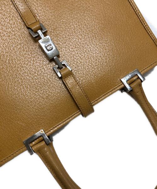 GUCCI（グッチ）GUCCI (グッチ) ジャッキー ハンドバッグ ブラウンの古着・服飾アイテム