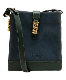 LOEWE（ロエベ）の古着「ベラスケスツイストショルダーバッグ」｜ブルー×グリーン