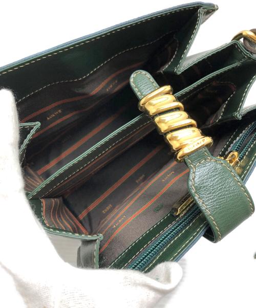 LOEWE（ロエベ）LOEWE (ロエベ) ベラスケスツイストショルダーバッグ ブルー×グリーンの古着・服飾アイテム