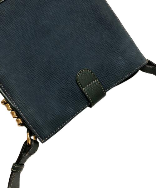 LOEWE（ロエベ）LOEWE (ロエベ) ベラスケスツイストショルダーバッグ ブルー×グリーンの古着・服飾アイテム