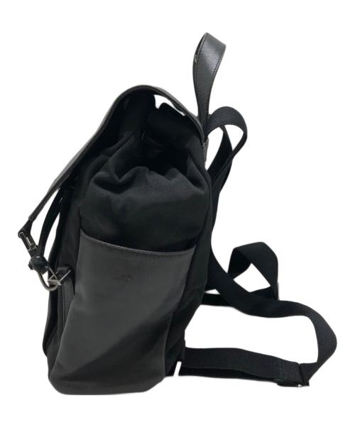 GUCCI（グッチ）GUCCI (グッチ) レザー切替リュック ブラックの古着・服飾アイテム