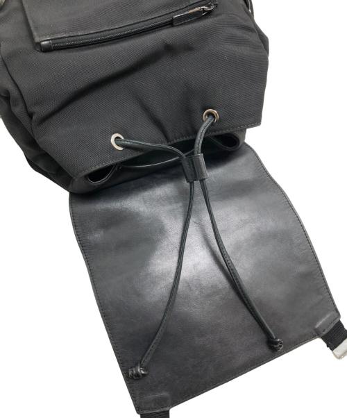 GUCCI（グッチ）GUCCI (グッチ) レザー切替リュック ブラックの古着・服飾アイテム
