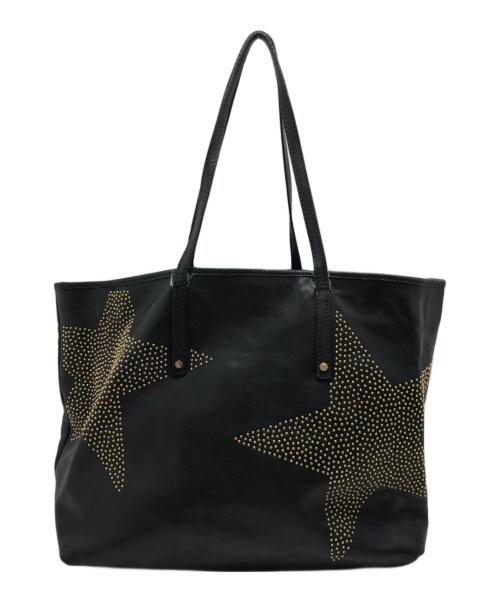 JIMMY CHOO（ジミーチュウ）JIMMY CHOO (ジミーチュウ) スタッズレザートートバッグ ブラックの古着・服飾アイテム