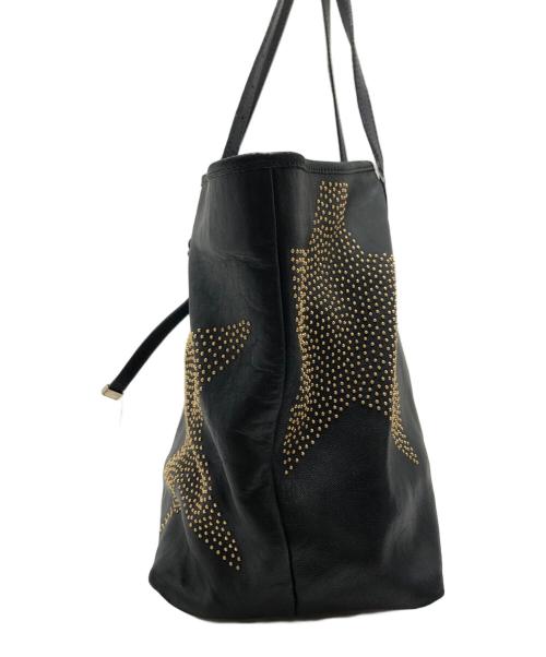 JIMMY CHOO（ジミーチュウ）JIMMY CHOO (ジミーチュウ) スタッズレザートートバッグ ブラックの古着・服飾アイテム