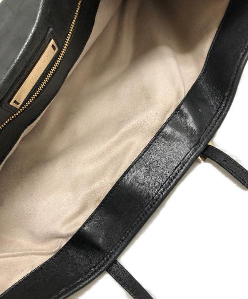 JIMMY CHOO（ジミーチュウ）JIMMY CHOO (ジミーチュウ) スタッズレザートートバッグ ブラックの古着・服飾アイテム
