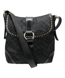 COACH（コーチ）の古着「シグネチャー ショルダーバッグ」｜ブラック