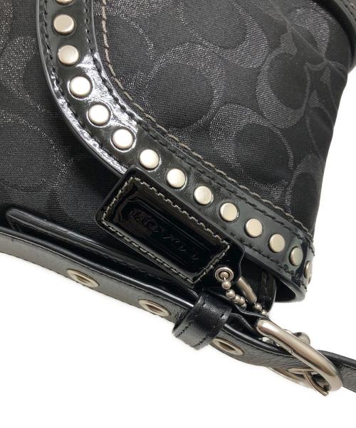 COACH（コーチ）COACH (コーチ) シグネチャー ショルダーバッグ ブラックの古着・服飾アイテム