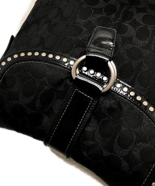 COACH（コーチ）COACH (コーチ) シグネチャー ショルダーバッグ ブラックの古着・服飾アイテム